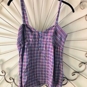 Purple plaid UO summer top, M